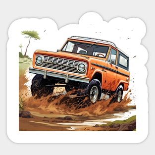 Classic Broncho Off-road Orange 2 Sticker